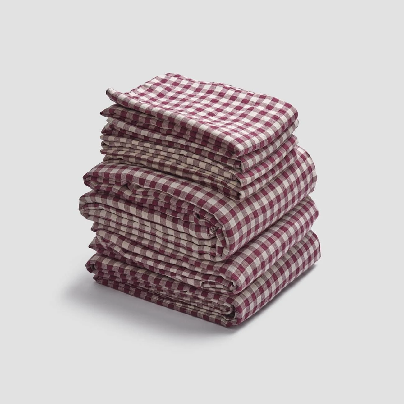 Berry Gingham Linen Bedtime Bundle - Image 2