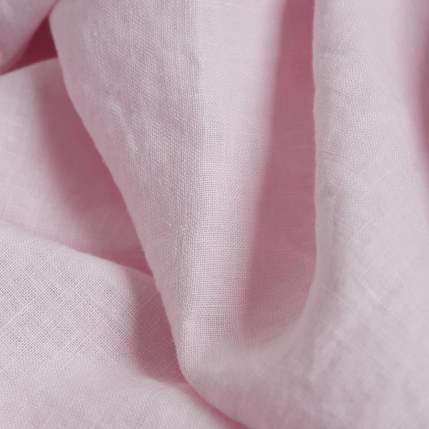 Blush Pink Linen Flat Sheet - Image 3