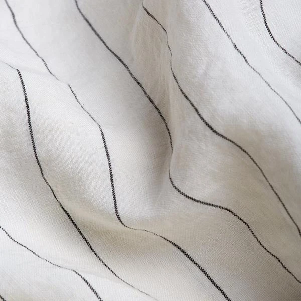 Luna Stripe Linen Flat Sheet - Image 3