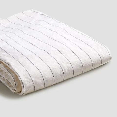 Luna Stripe Linen Fitted Sheet - Image 3