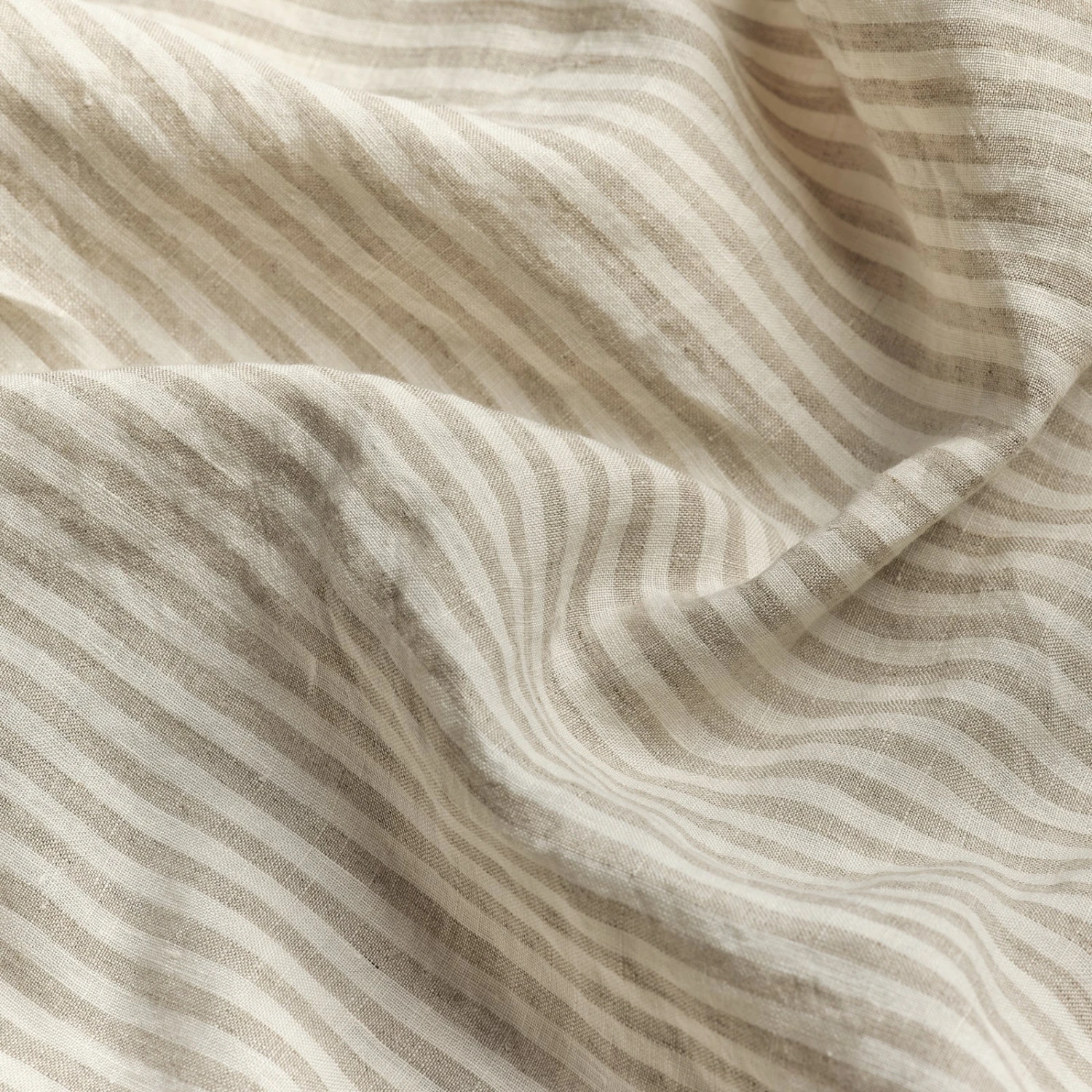 Oatmeal Stripe Linen Pillowcases (Pair) - Image 2