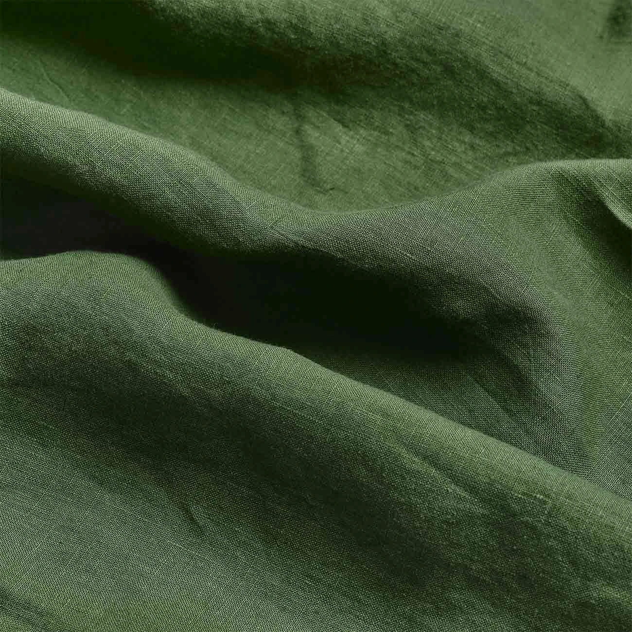 Forest Green Linen Sheet Set - Image 2