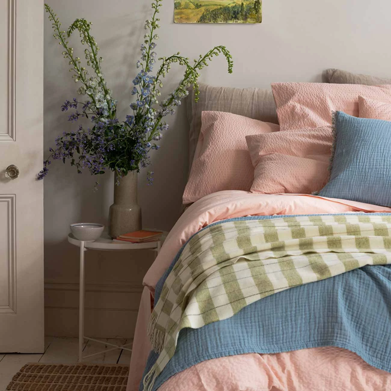 Apple Checked Stripe Wool Blanket - Image 5