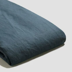 Deep Teal Linen Duvet Cover