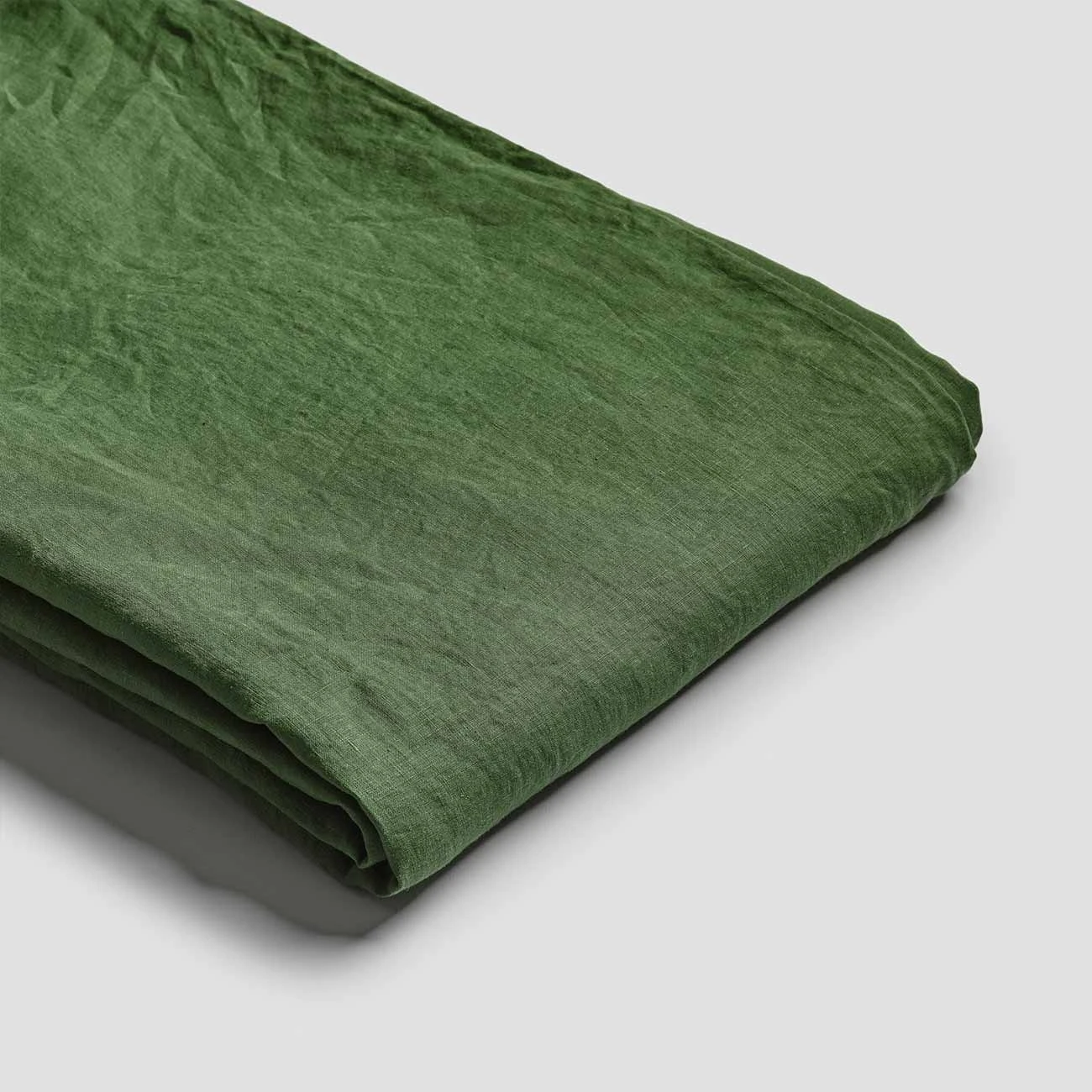 Forest Green Linen Fitted Sheet - Image 3