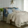 Cae Au Lait Check Stripe Linen Duvet Cover