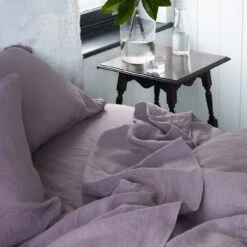 Elderberry Linen Flat Sheet
