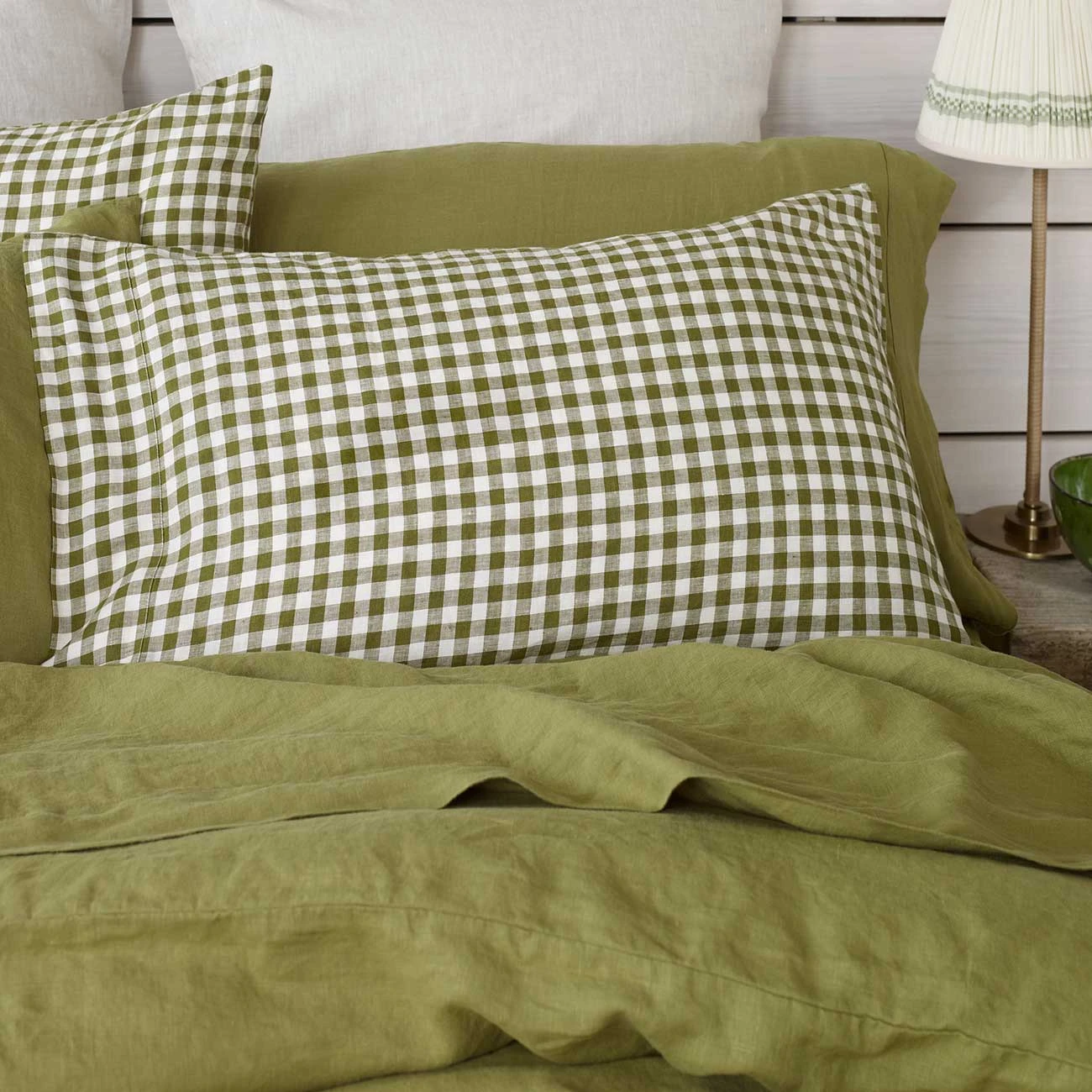 Botanical Green Linen Pillowcases (Pair) - Image 4