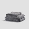 Midnight Stripe Linen Sheet Set