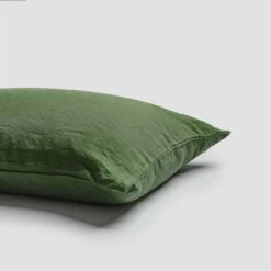Forest Green Linen Pillowcases (Pair)