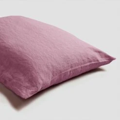 Raspberry Linen Pillowcases (Pair)