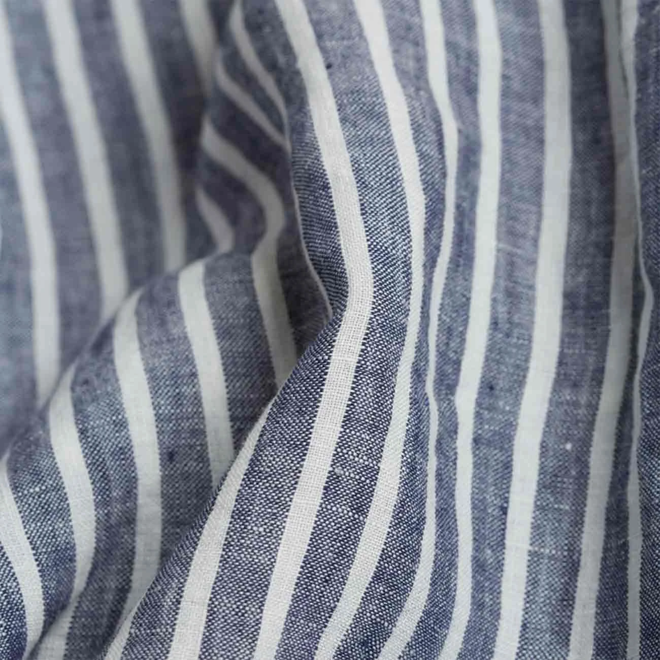 Midnight Stripe Linen Sheet Set - Image 2