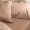 Cafe Au Lait Washed Cotton Percale Pillowcases (Pair)