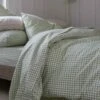 Pear Small Gingham Cotton Flat Sheet