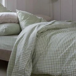 Pear Small Gingham Cotton Flat Sheet