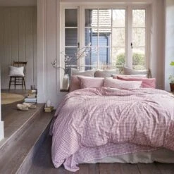 Red Dune Small Gingham Cotton Duvet Cover