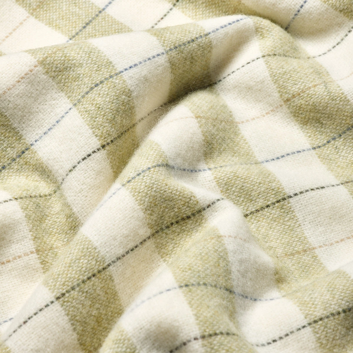 Apple Checked Stripe Wool Blanket - Image 4