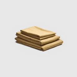 Butterscotch Washed Cotton Percale Sheet Set