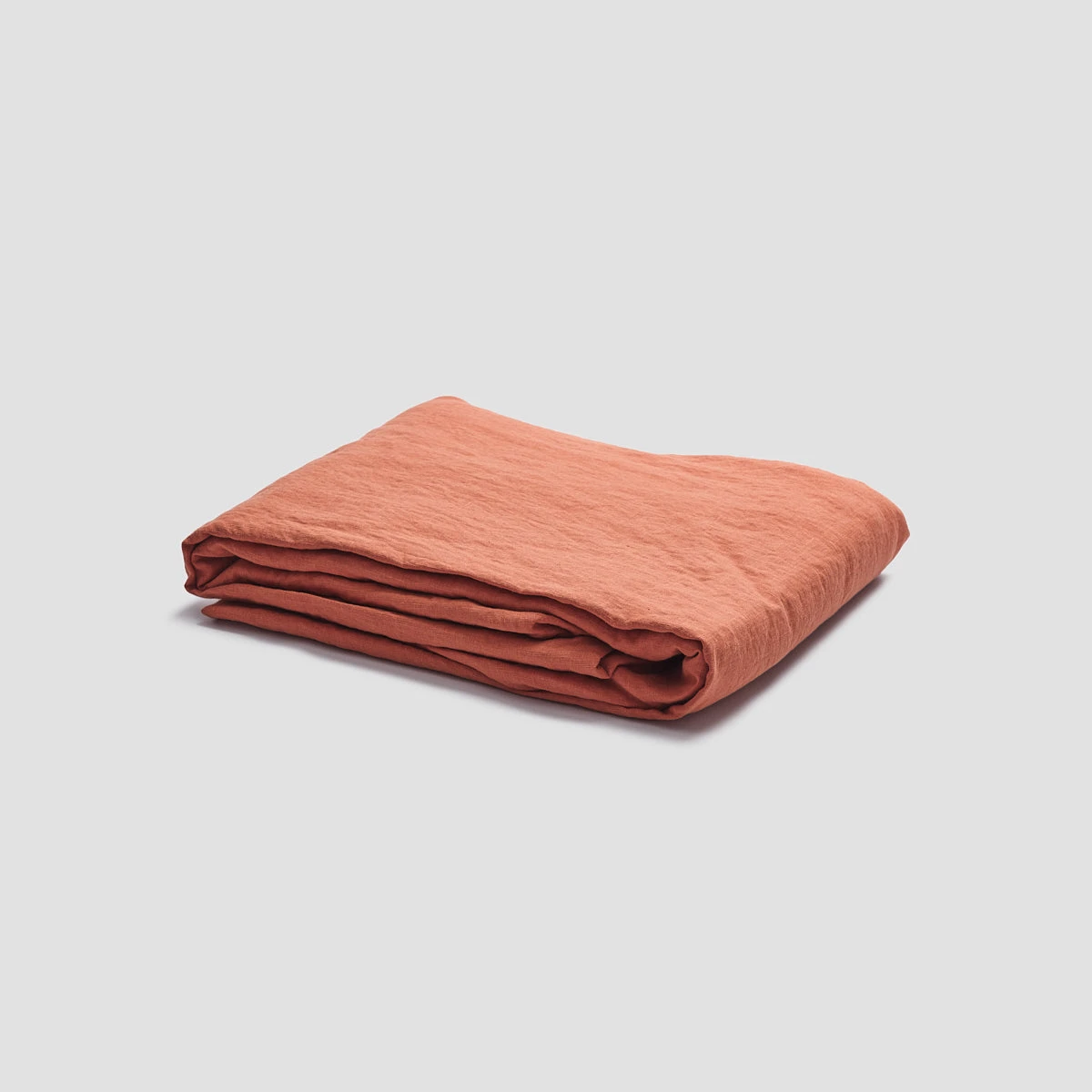 Burnt Orange Linen Fitted Sheet - Image 3