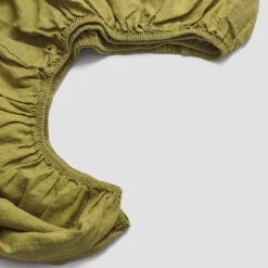 Botanical Green Linen Fitted Sheet