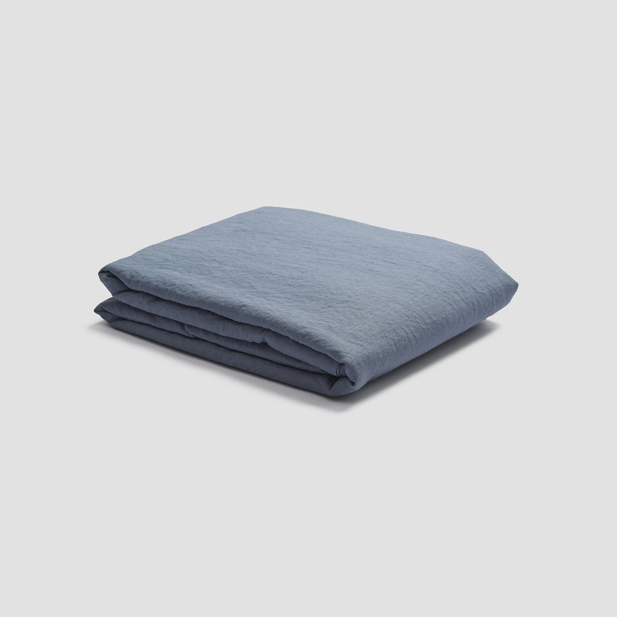 Dusk Blue Linen Flat Sheet - Image 3