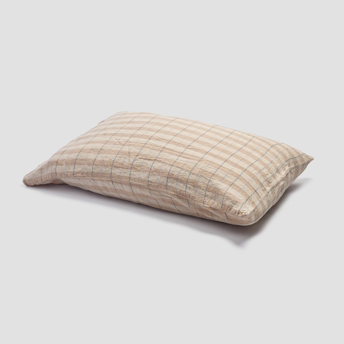 Cae Au Lait Check Stripe Linen Pillowcases (Pair) - Image 2