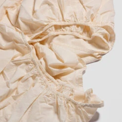 Cloud Cream Percale Cotton Fitted Sheet