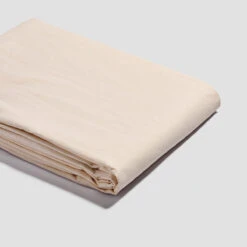 Cloud Cream Percale Cotton Flat Sheet