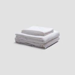 White Washed Cotton Percale Sheet Set