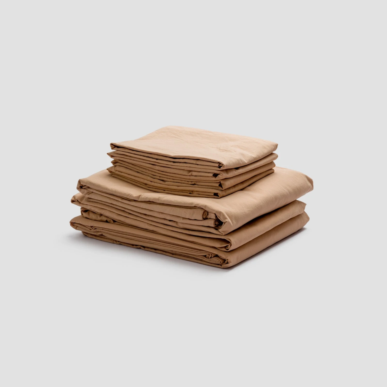 Cafe Au Lait Washed Cotton Percale Bedtime Bundle - Image 3