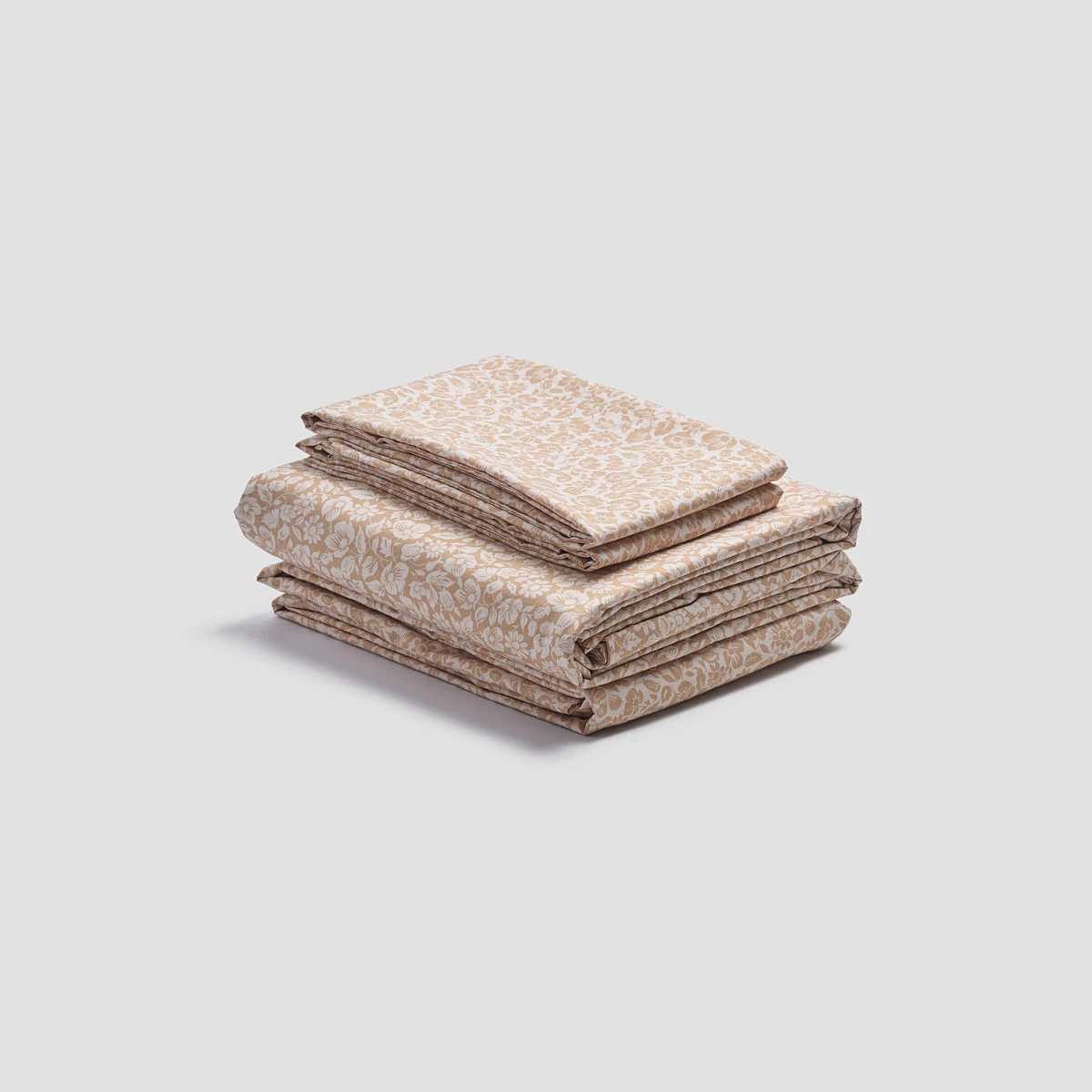 Butterscotch Meadow Floral Printed Cotton Sheet Set