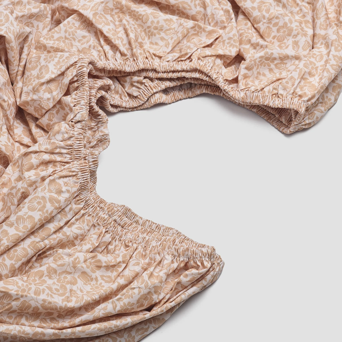 Butterscotch Meadow Floral Printed Cotton Sheet Set - Image 4