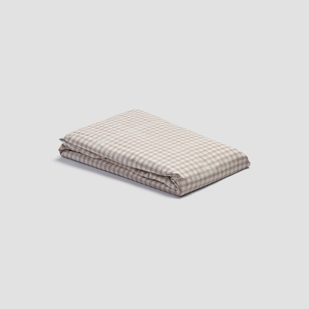 Cafe Au Lait Small Gingham Cotton Sheet Set - Image 5